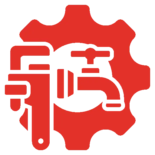 A red and gray pixel art picture of a face